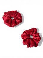 Ruby Red - Skinny Handmade Scrunchie
