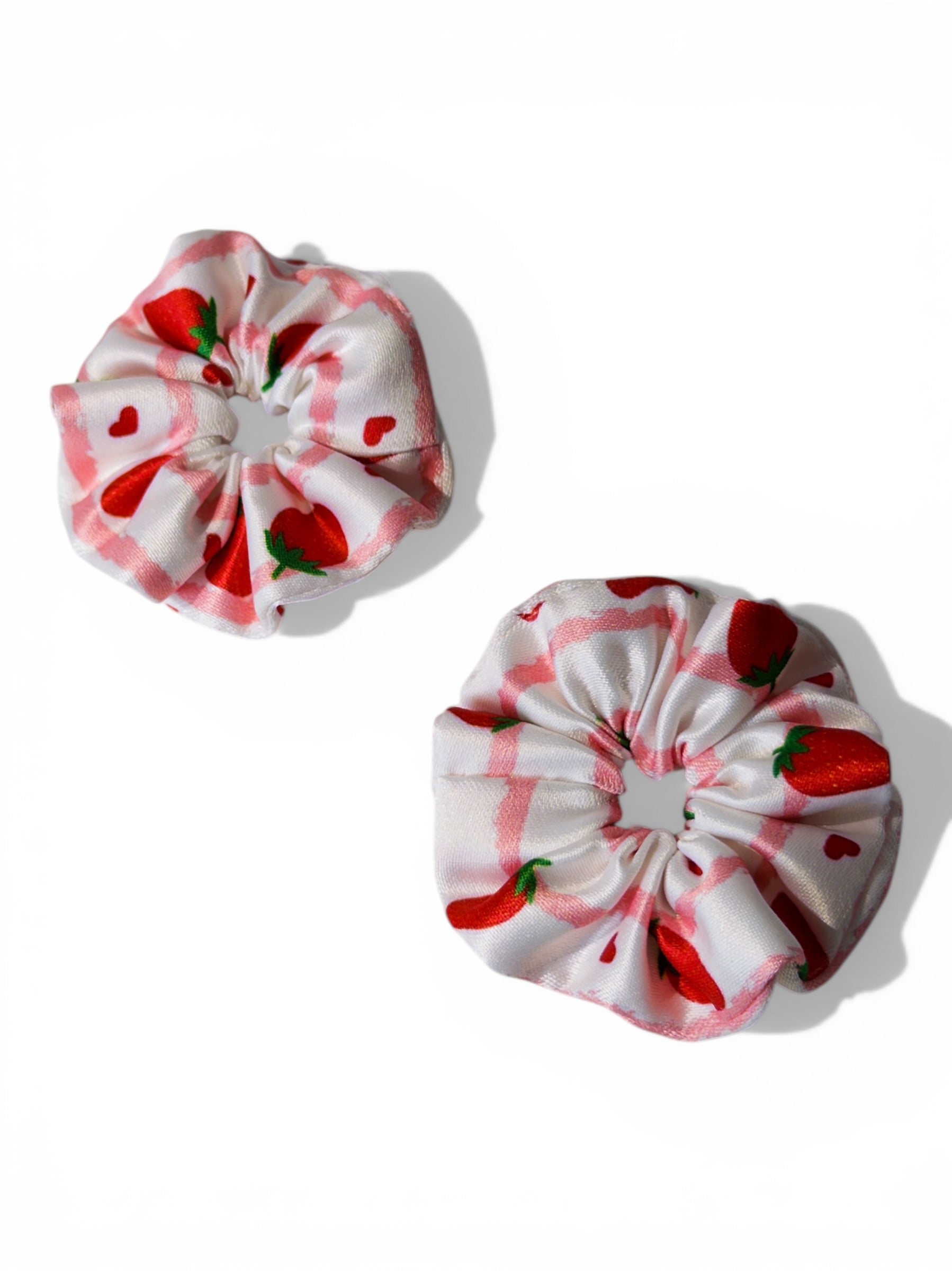 Berry Gingham - Handmade Scrunchie