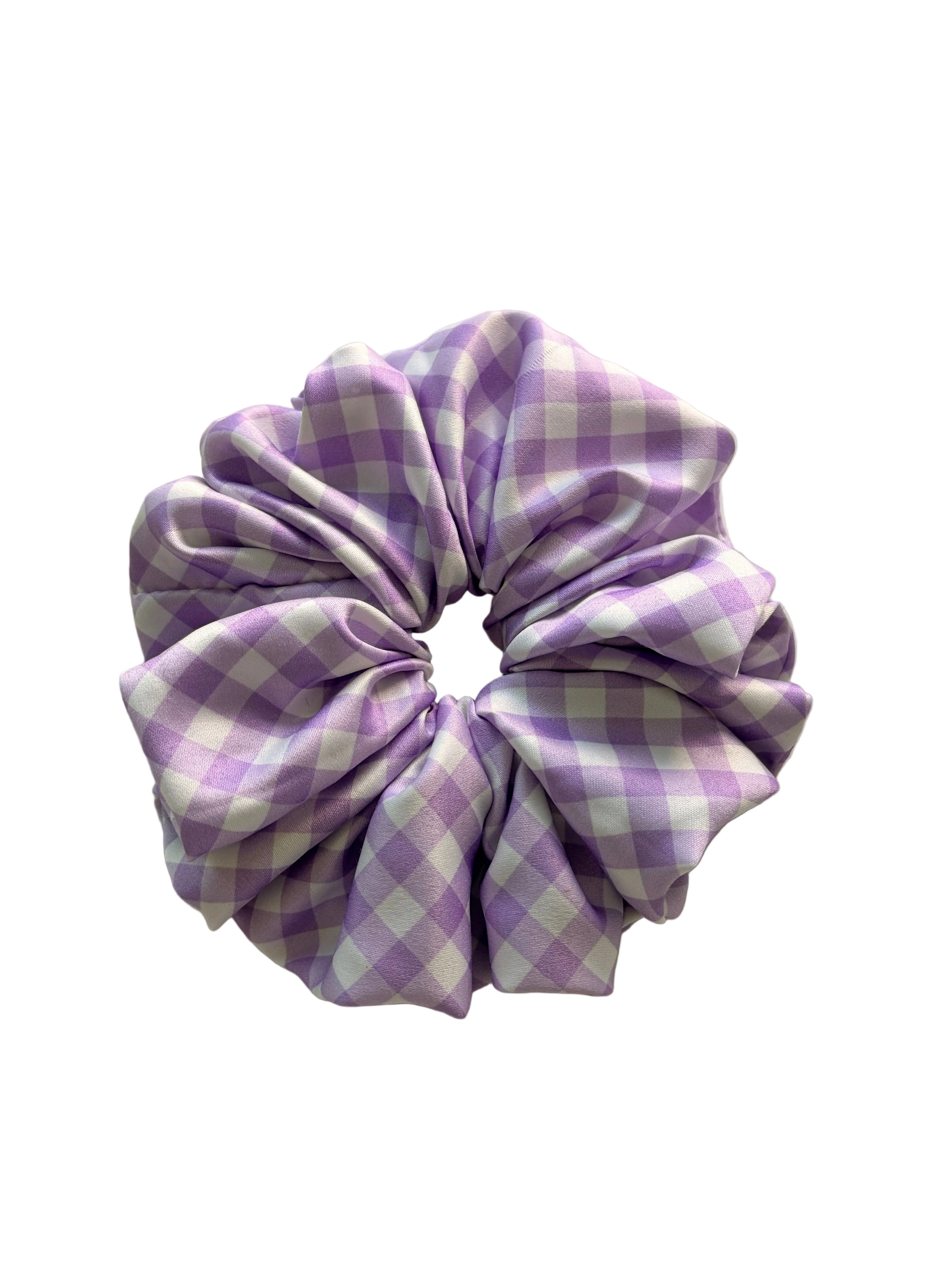 Lavender Picnic - Skinny Handmade Scrunchie