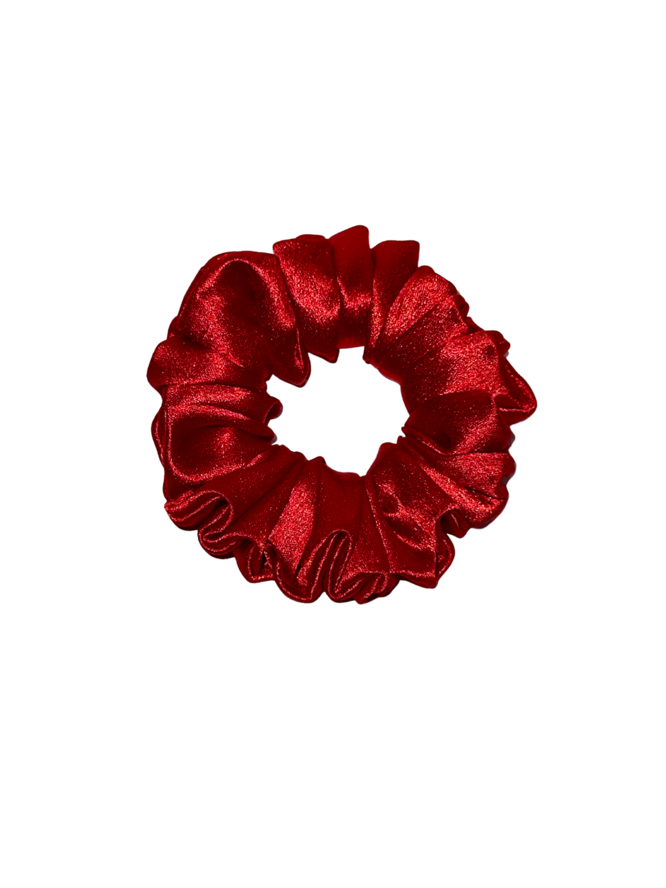 Ruby Red - Skinny Handmade Scrunchie