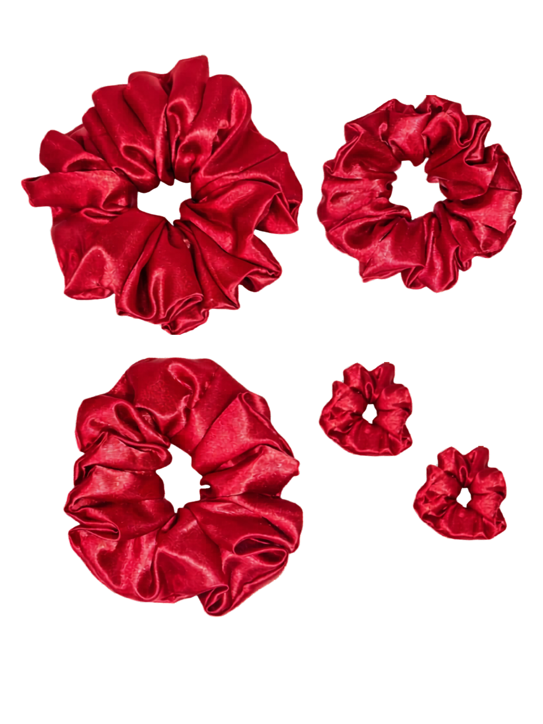 Ruby Red - Skinny Handmade Scrunchie