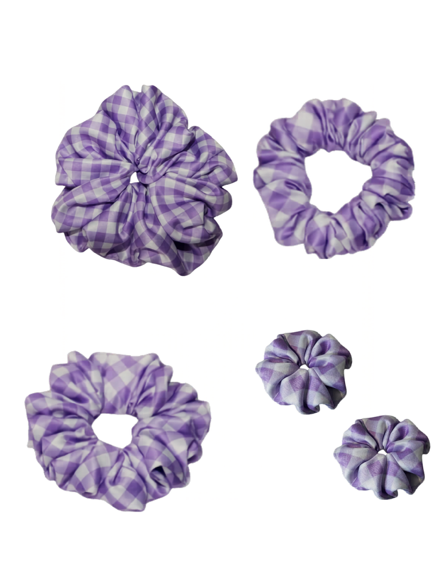 Lavender Picnic - Skinny Handmade Scrunchie