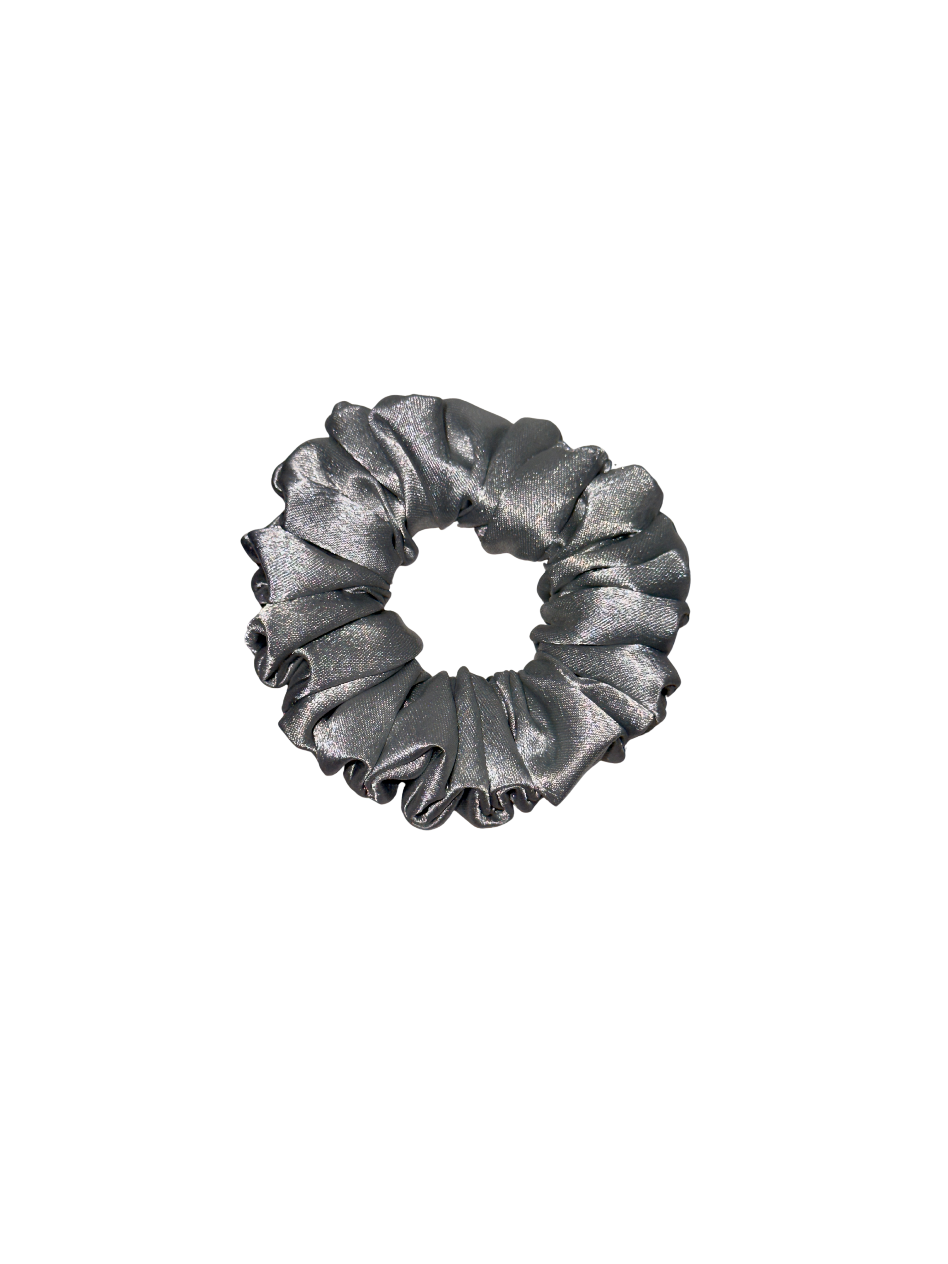 Cloud Silver - Skinny Handmade Scrunchie